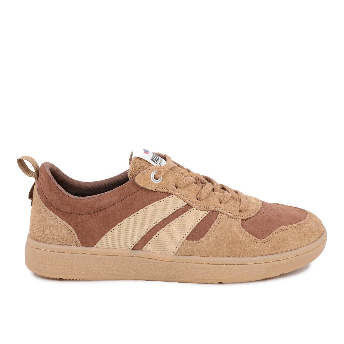 Baskets basses en coton PALLACUP FLAME SDE marron-raw brown/dearbrwon, PALLADIUM