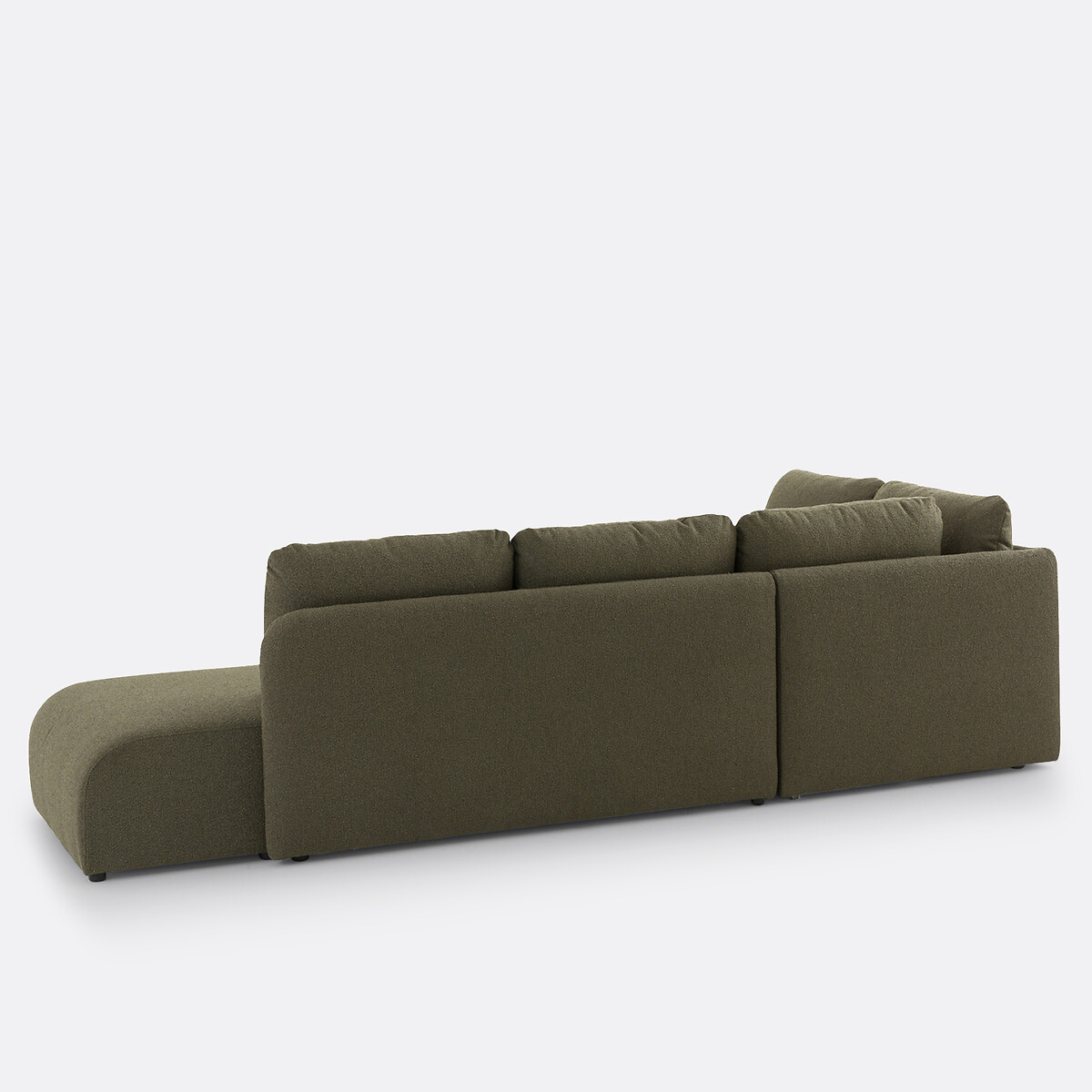 Canapé angle convertible, en bouclette fine, GINA vert, LA REDOUTE INTERIEURS