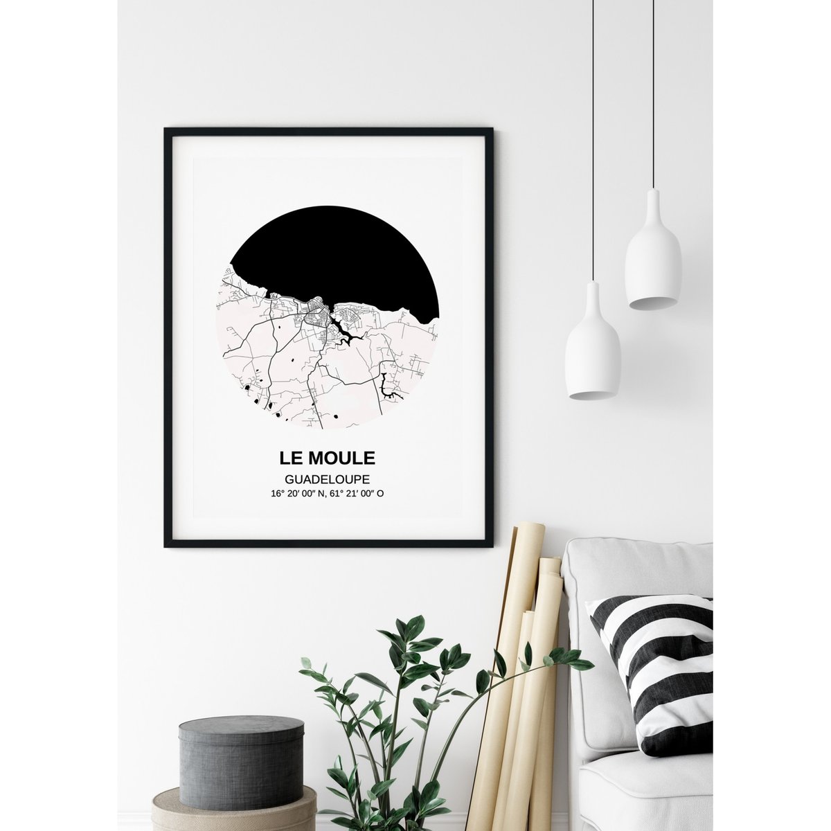 Affiche Carte Le Moule blanc, L'AFFICHERIE