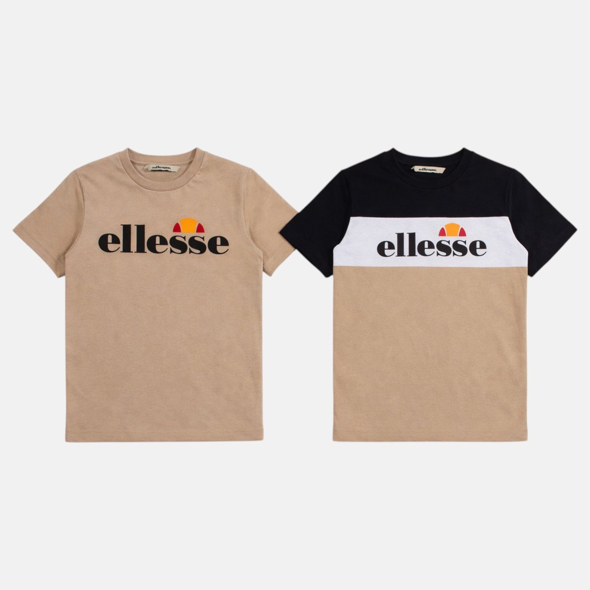 Lot de 2 t-shirts manches courtes et pantalon de jogging BLOCK PARTY beige, ELLESSE