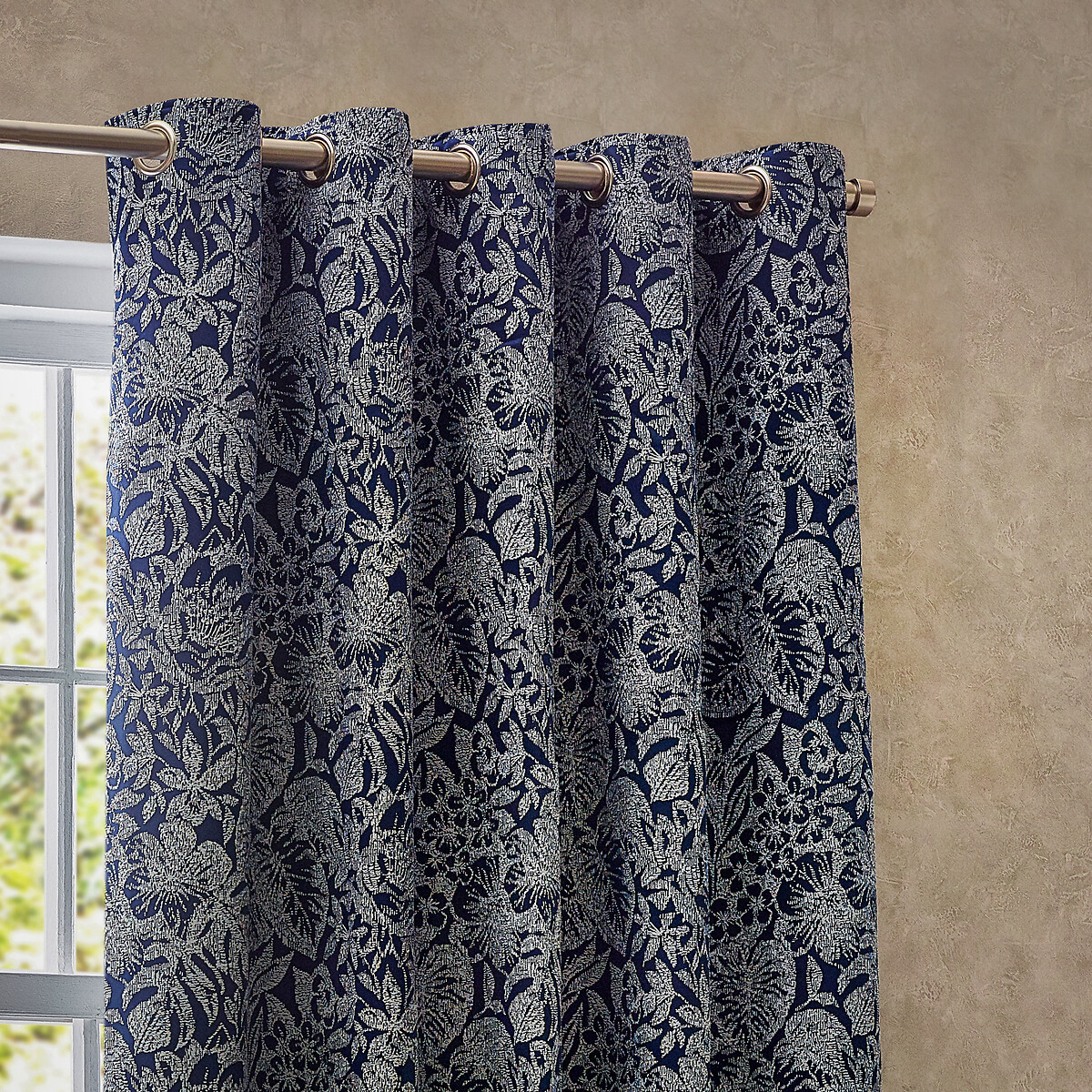 Bali Eyelet Curtains midnight blue, WYLDER