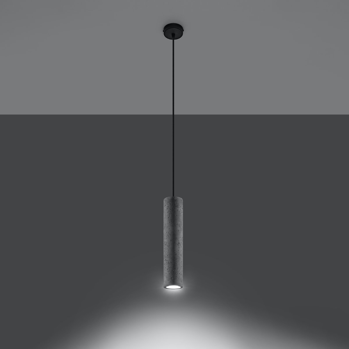 Suspension Béton Gris GU10 1 Luvo gris, EDEN