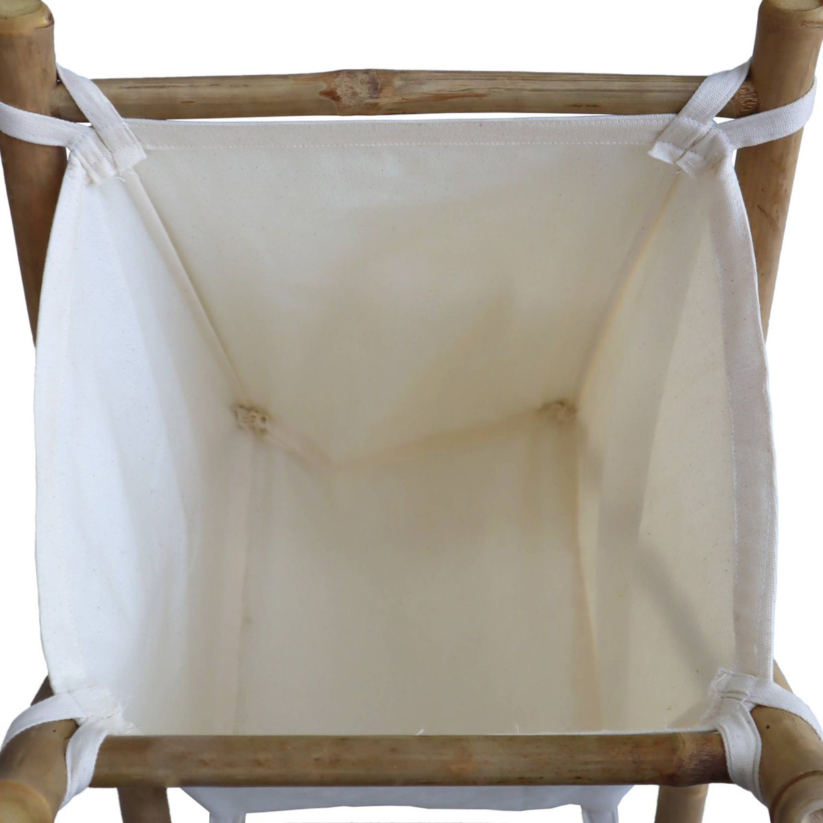 Panier à linge pliant en bambou et tissu FIDJI naturel, SWEEEK