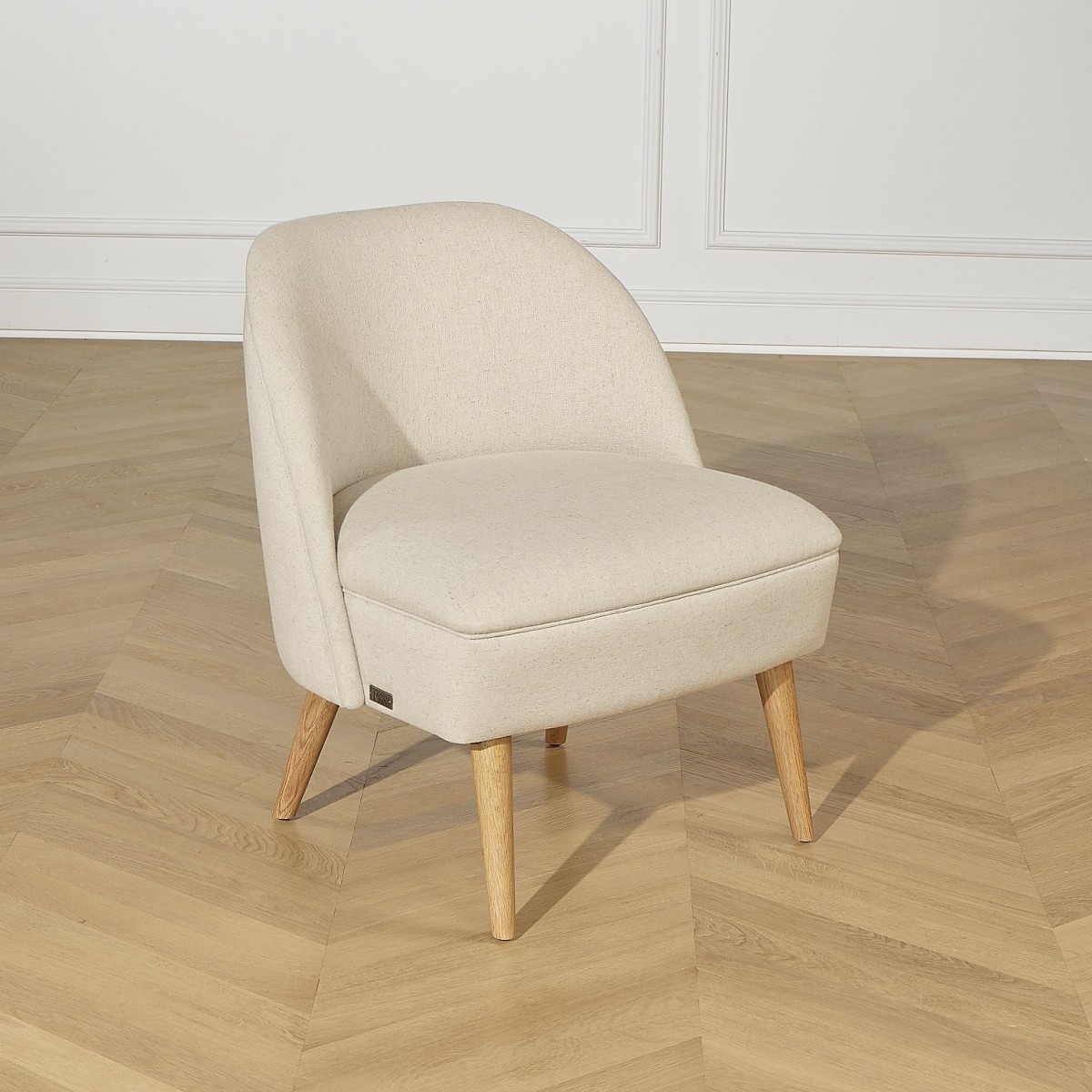 Fauteuil en chêne et lin MIA ficelle, ROBIN DES BOIS