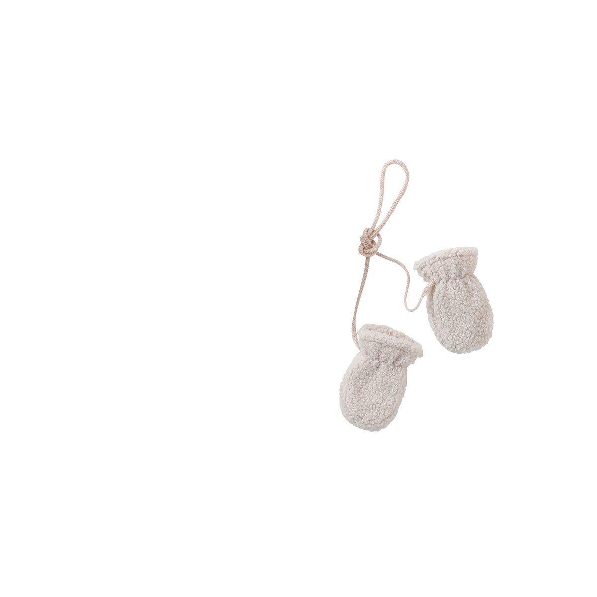 Ensemble bonnet, snood et moufles en sherpa écru, VERTBAUDET