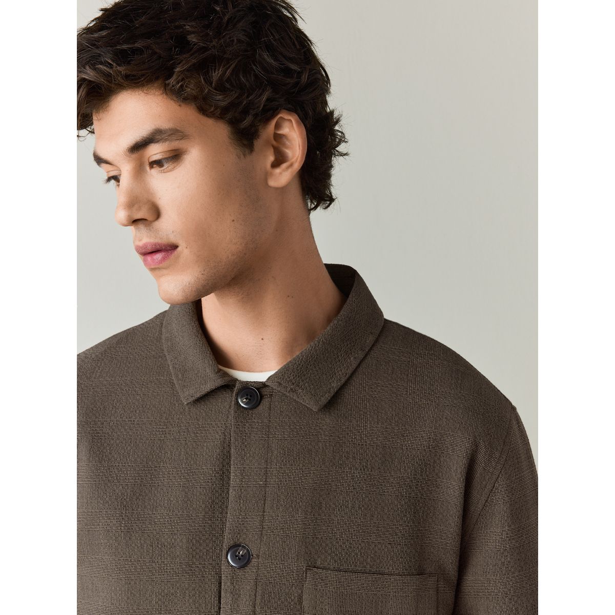 Veste à carreaux n. premium marron, NEXT