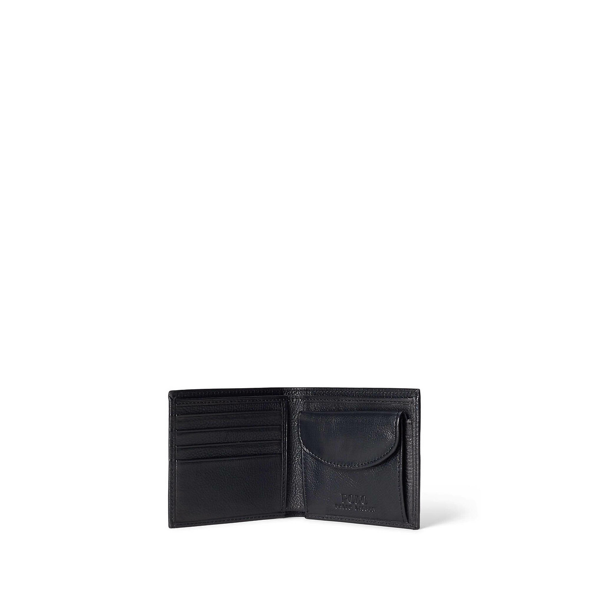 Porte-cartes en cuir chagrin noir, POLO RALPH LAUREN
