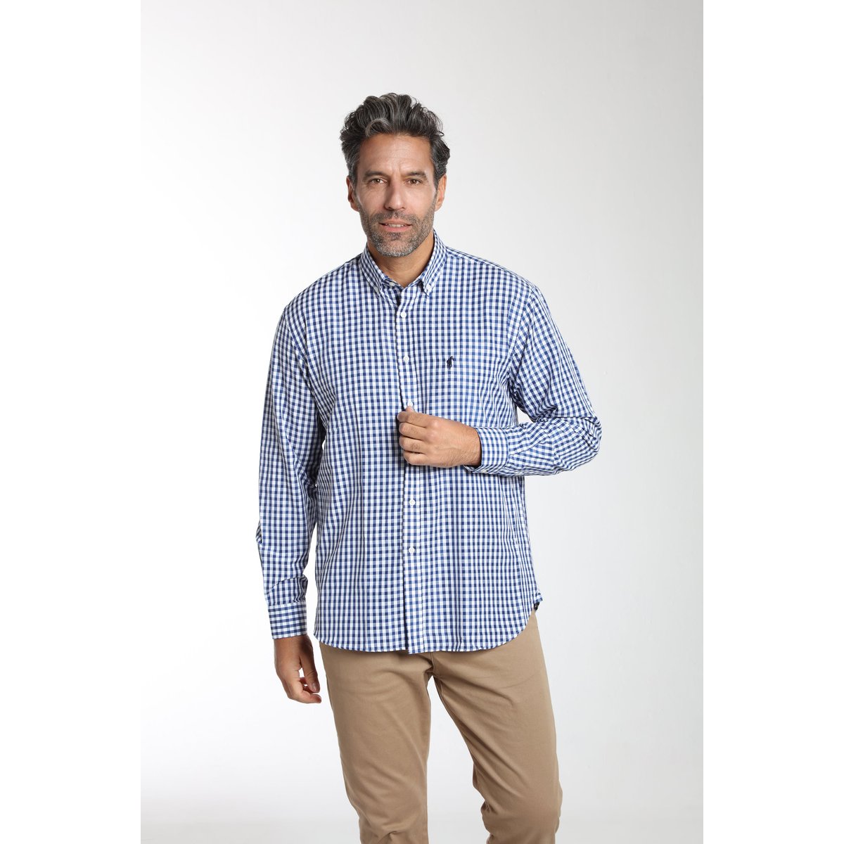 Chemise manches longues en coton CITY marine, GENTLEMAN FARMER
