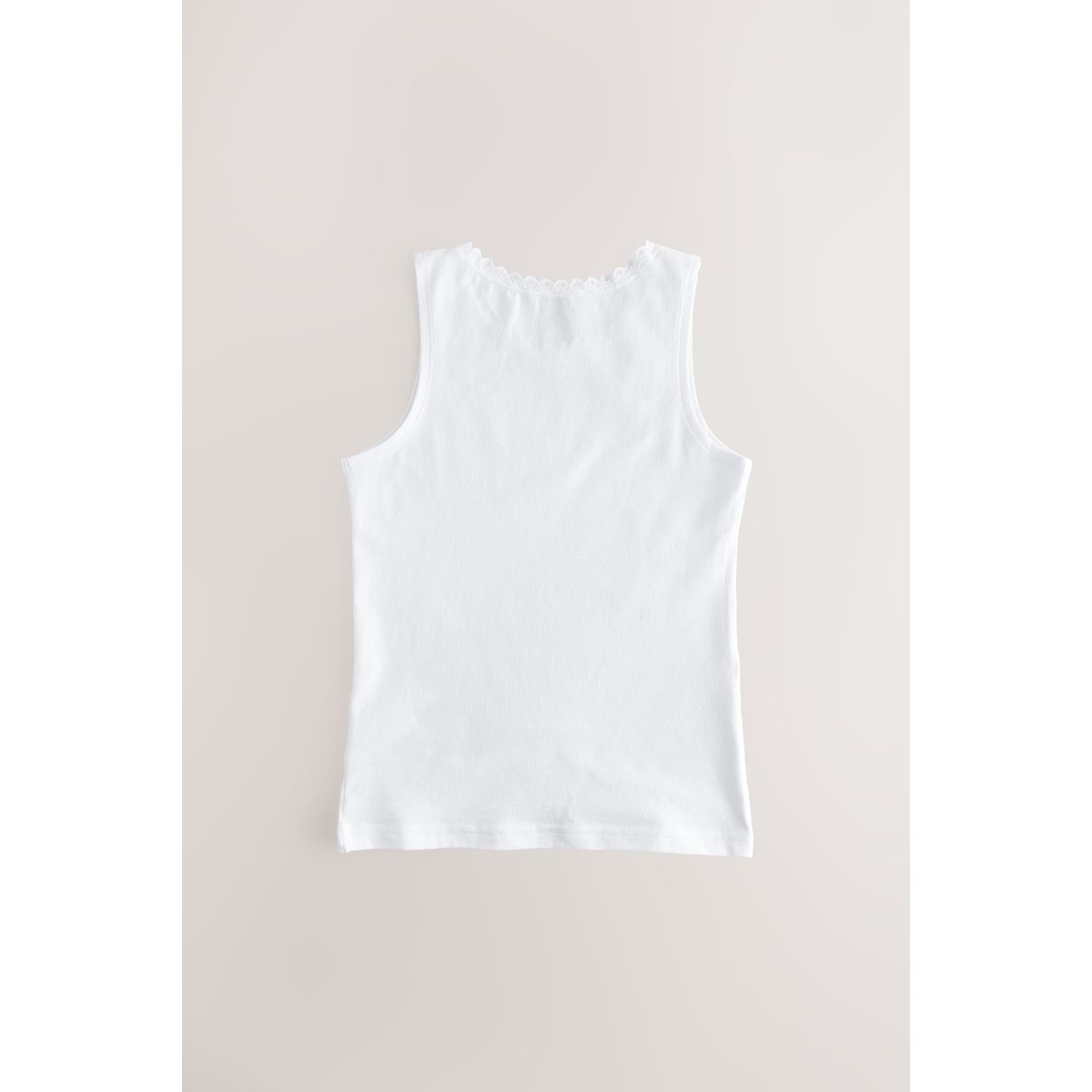 Débardeur blanc bordé de dentelle blanc, NEXT