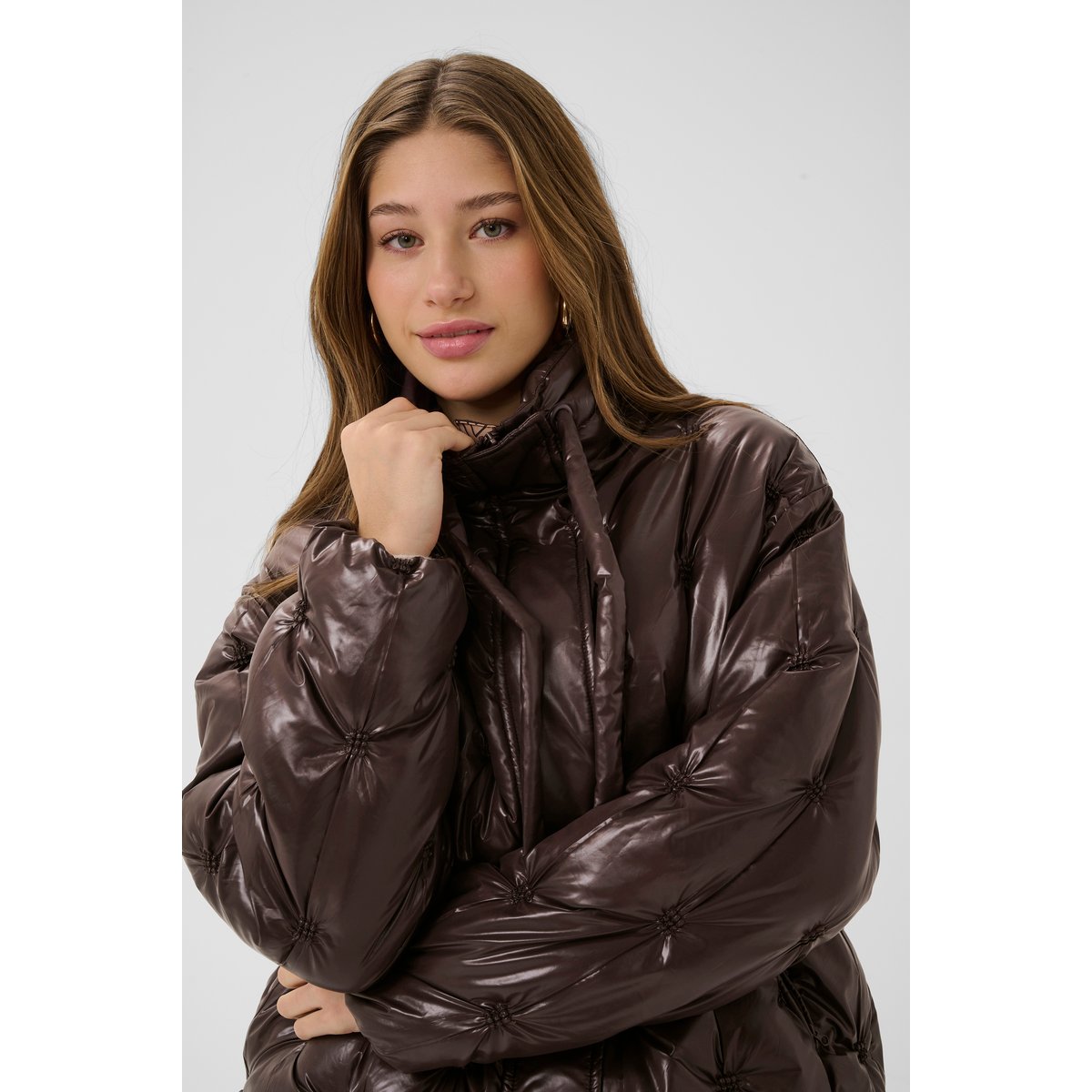 Manteau rembourré marron coffee bean, CREAM