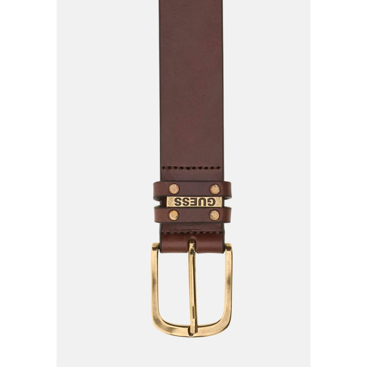 Ceinture En Cuir Véritable marron, GUESS