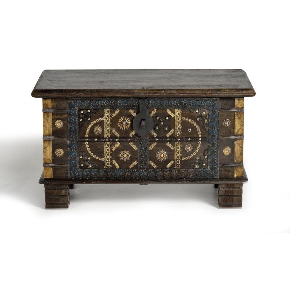 Coffre bronze marron, DECORATION D’AUTREFOIS