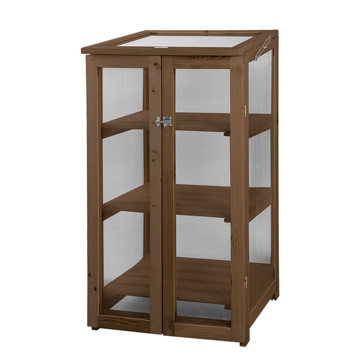 Serre de jardin Bois et polycarbonate 125cm couleur unique, ESSCHERT DESIGN