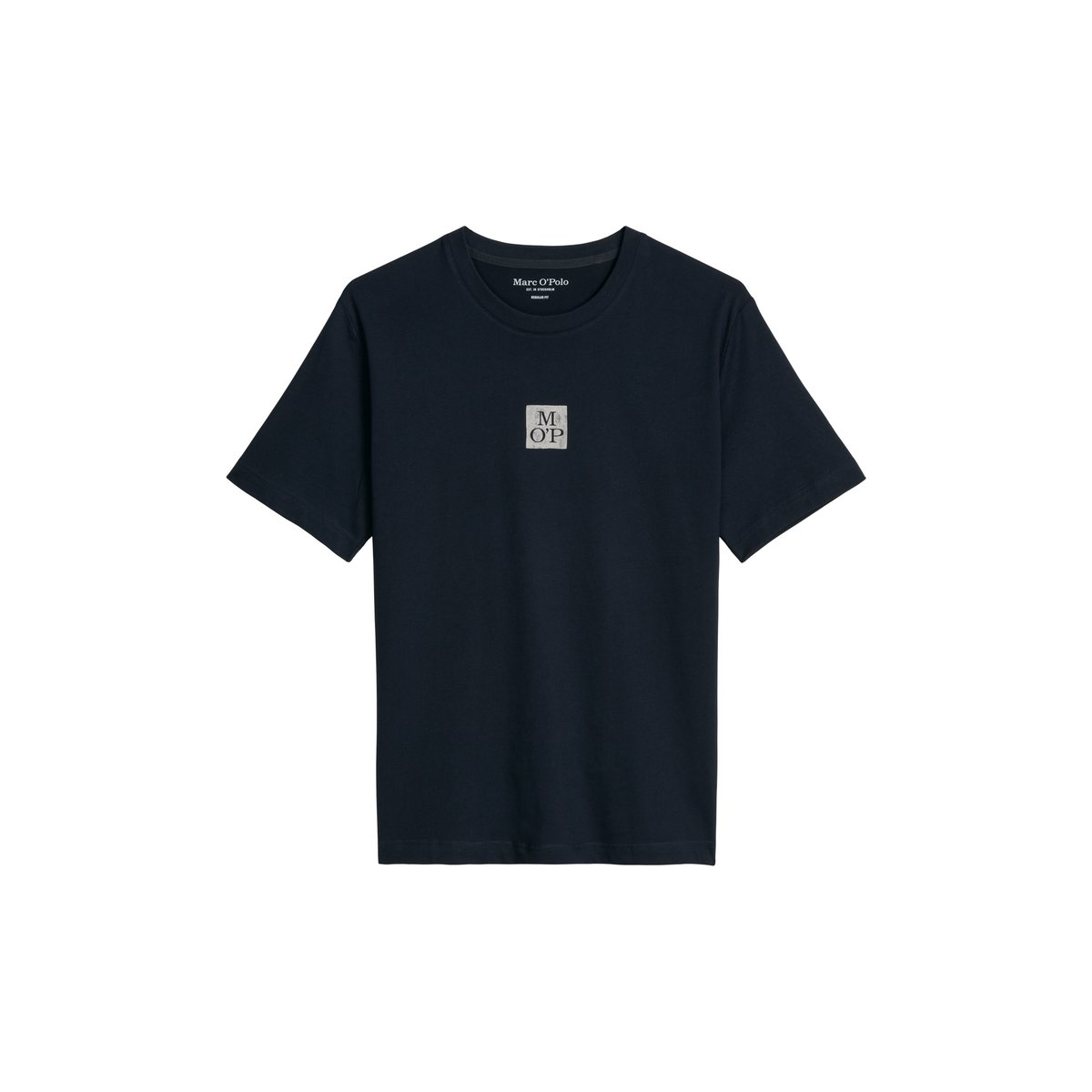 T-shirt regular en pur coton bio bleu foncé, MARC O'POLO