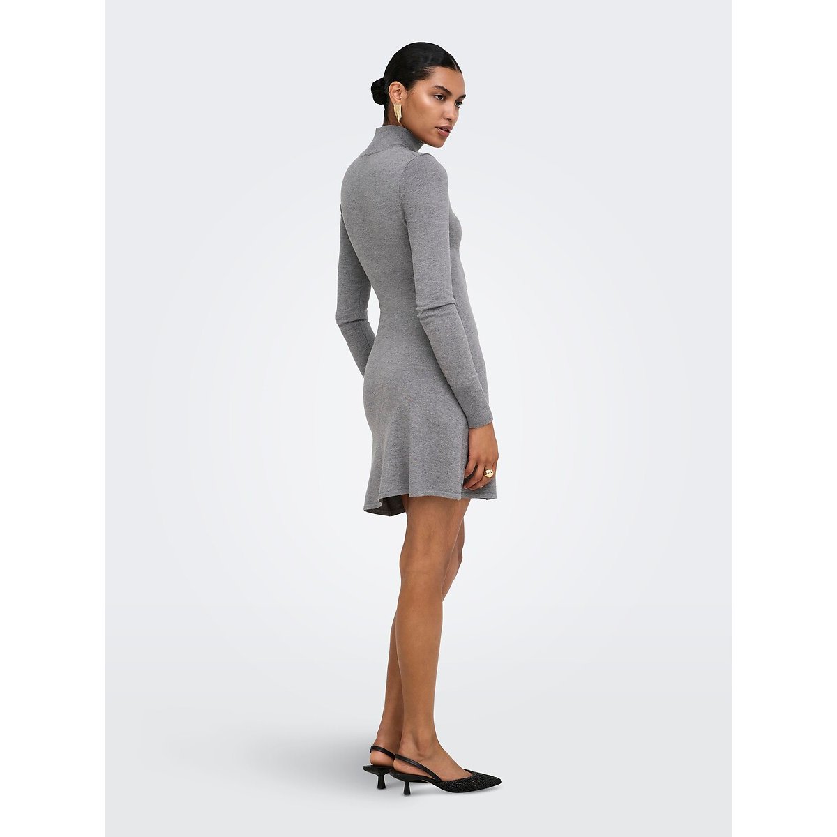 High Neck Full Dress dark grey, ONLY