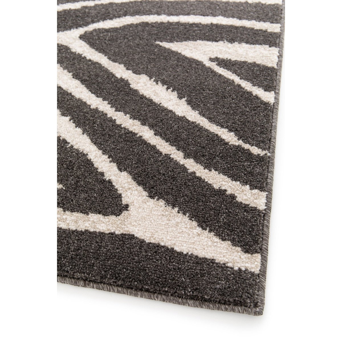 Tapis super doux effet zèbre BUFFON noir intense, AFK LIVING