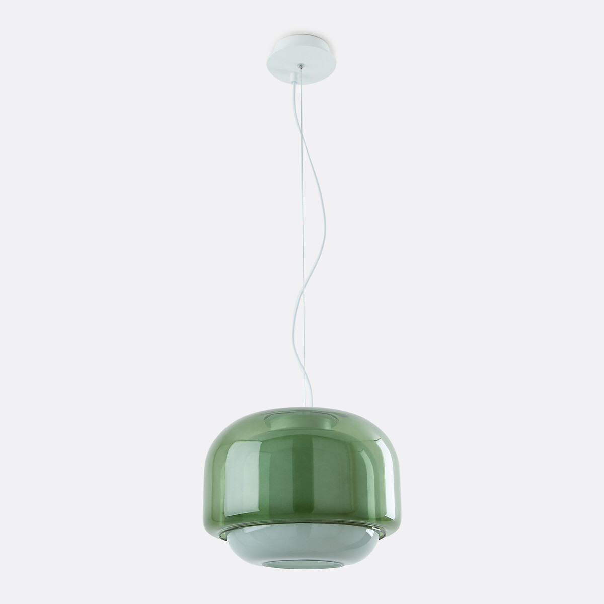 Suspension en verre coloré diamètre 30,5 cm, KINOKO vert, LA REDOUTE INTERIEURS