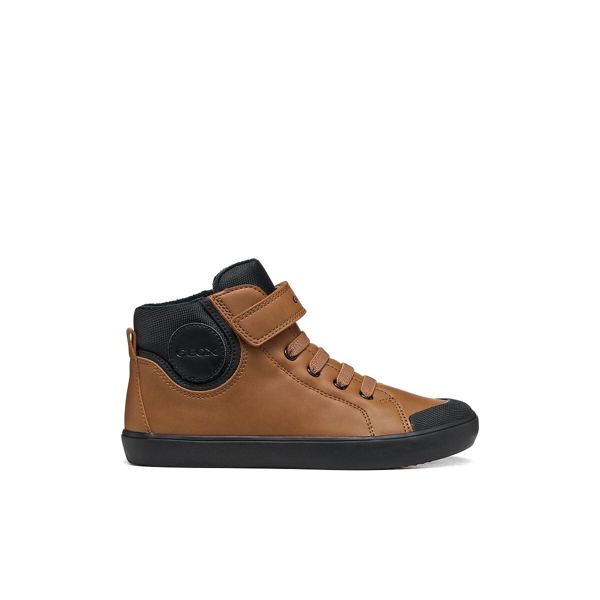 Kids Gisli Breathable High Top Trainers brown, GEOX