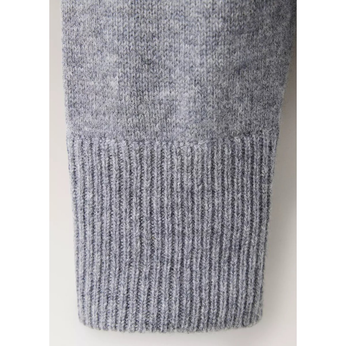 Cardigan 100 % laine à zip gris, MANGO