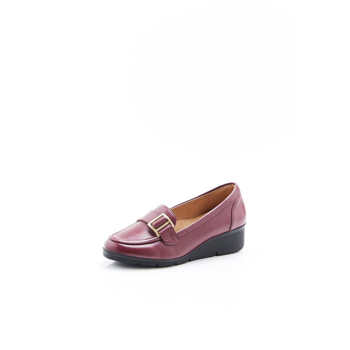 Mocassins compensés Amortyl rouge bordeaux, DAMART