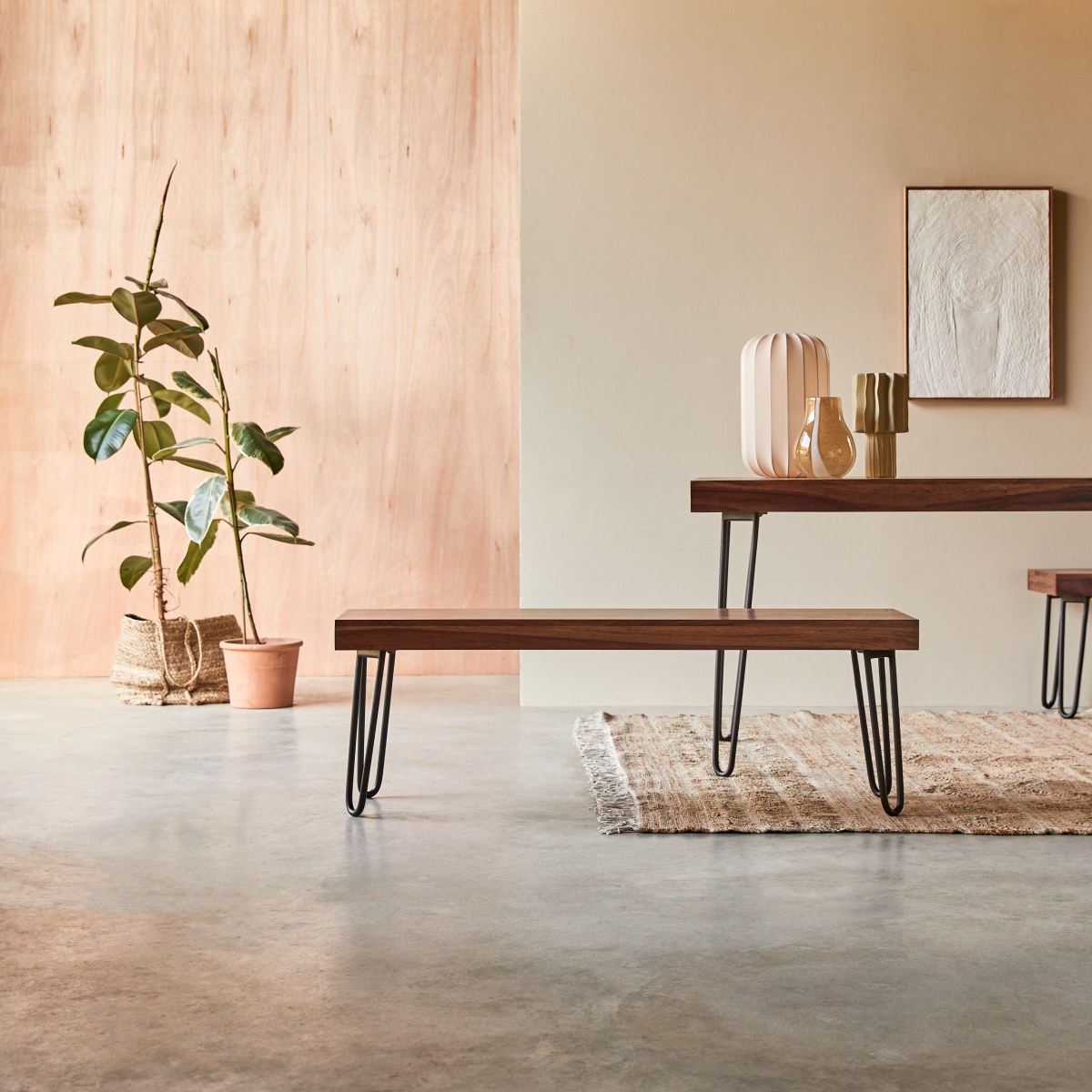 Banc en Palissandre massif, HELGA marron, TIKAMOON