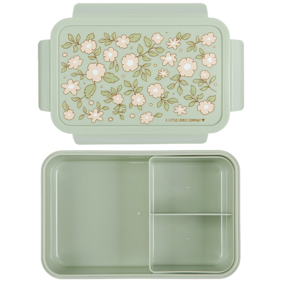 Lunch box vert d'eau, rose, vert, A LITTLE LOVELY COMPANY