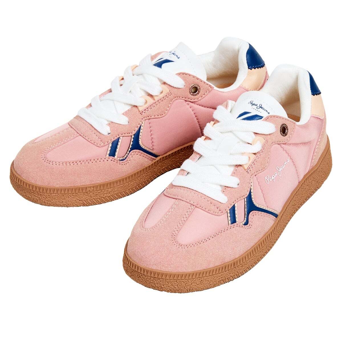 Baskets Effet Daim À Semelle Cupsole rose poudre, PEPE JEANS