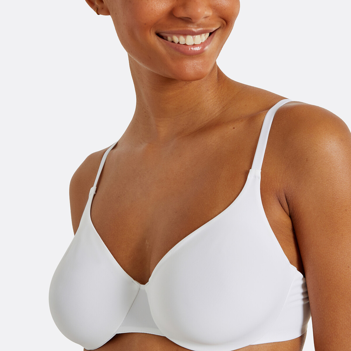 Soutien envolvente em microfibra-Invisible branco, LA REDOUTE COLLECTIONS