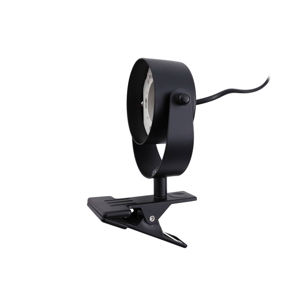 Lampe à pince en métal moderne, Jyla noir mat, LINDBY