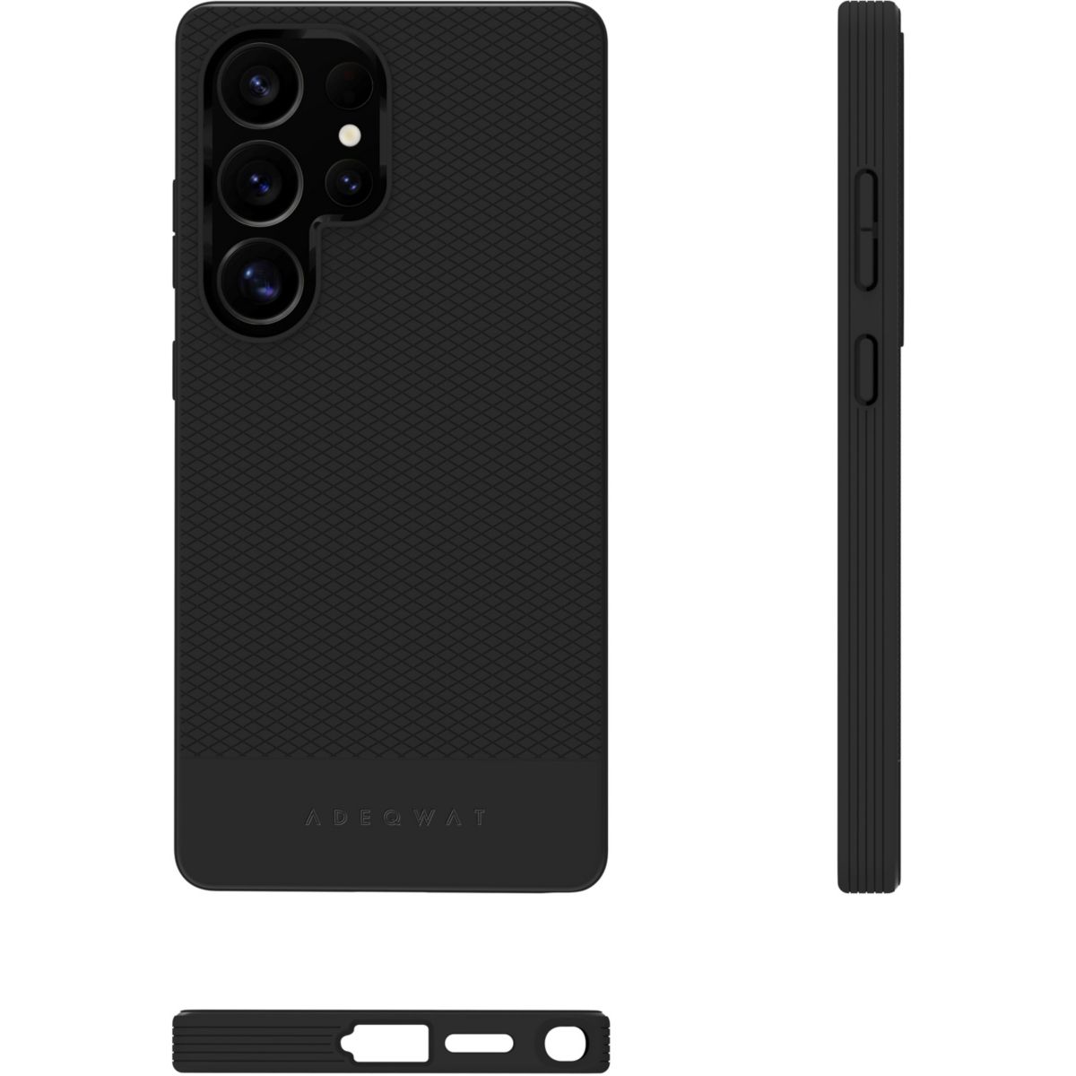 Coque Samsung S25 Ultra Souple - Noir couleur unique, ADEQWAT