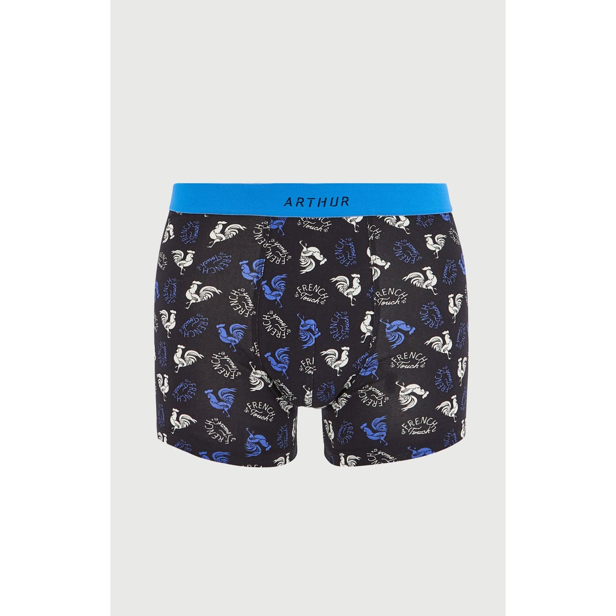 Boxer en coton, imprimé coq noir, ARTHUR
