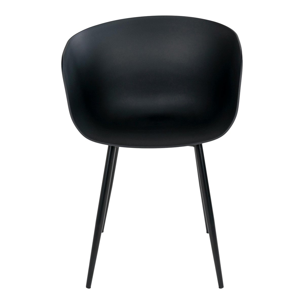 Chaise coque noire en polypropylène (lot de 2) noir, PIER IMPORT
