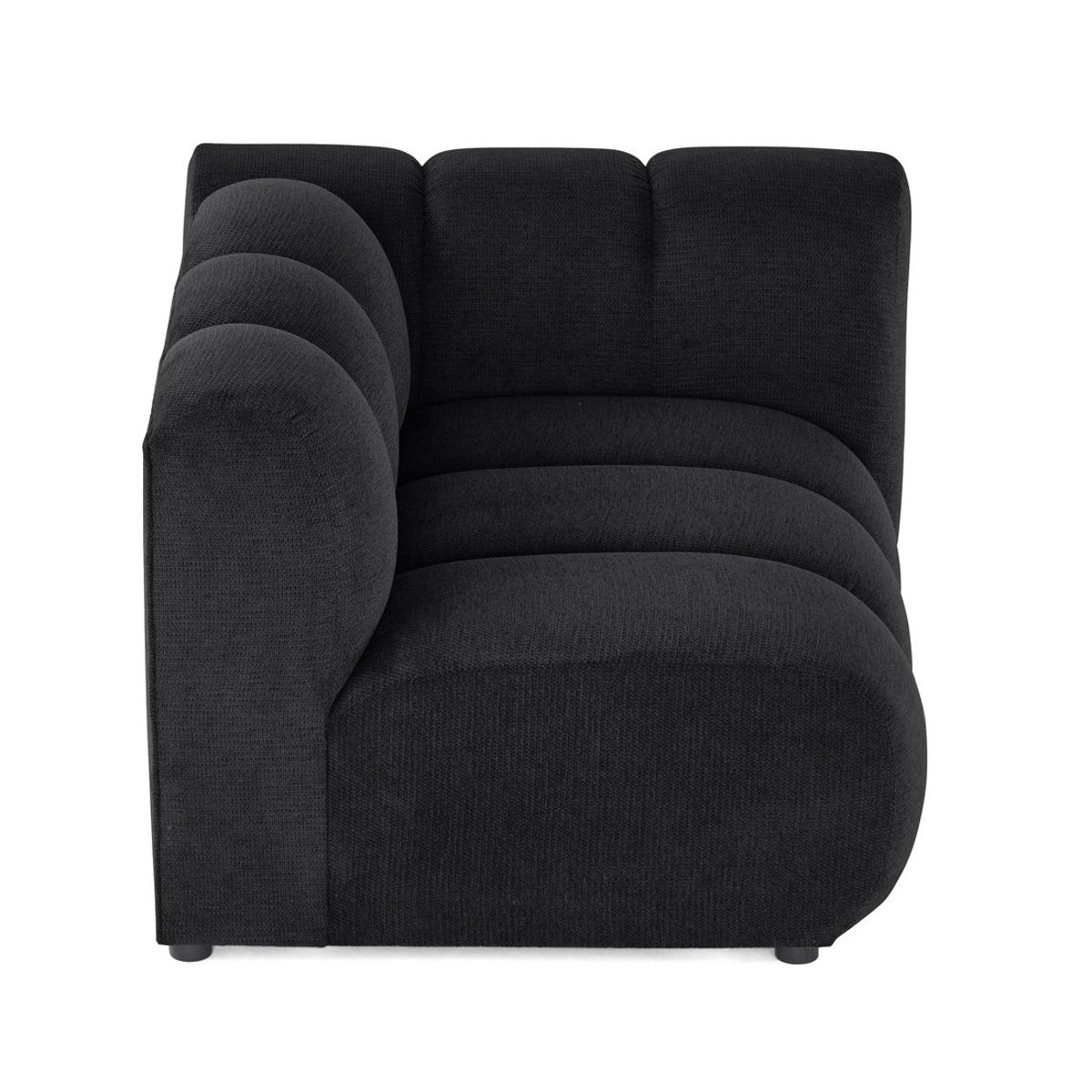 Module d'assise droit - DEBBIE noir, BEST MOBILIER