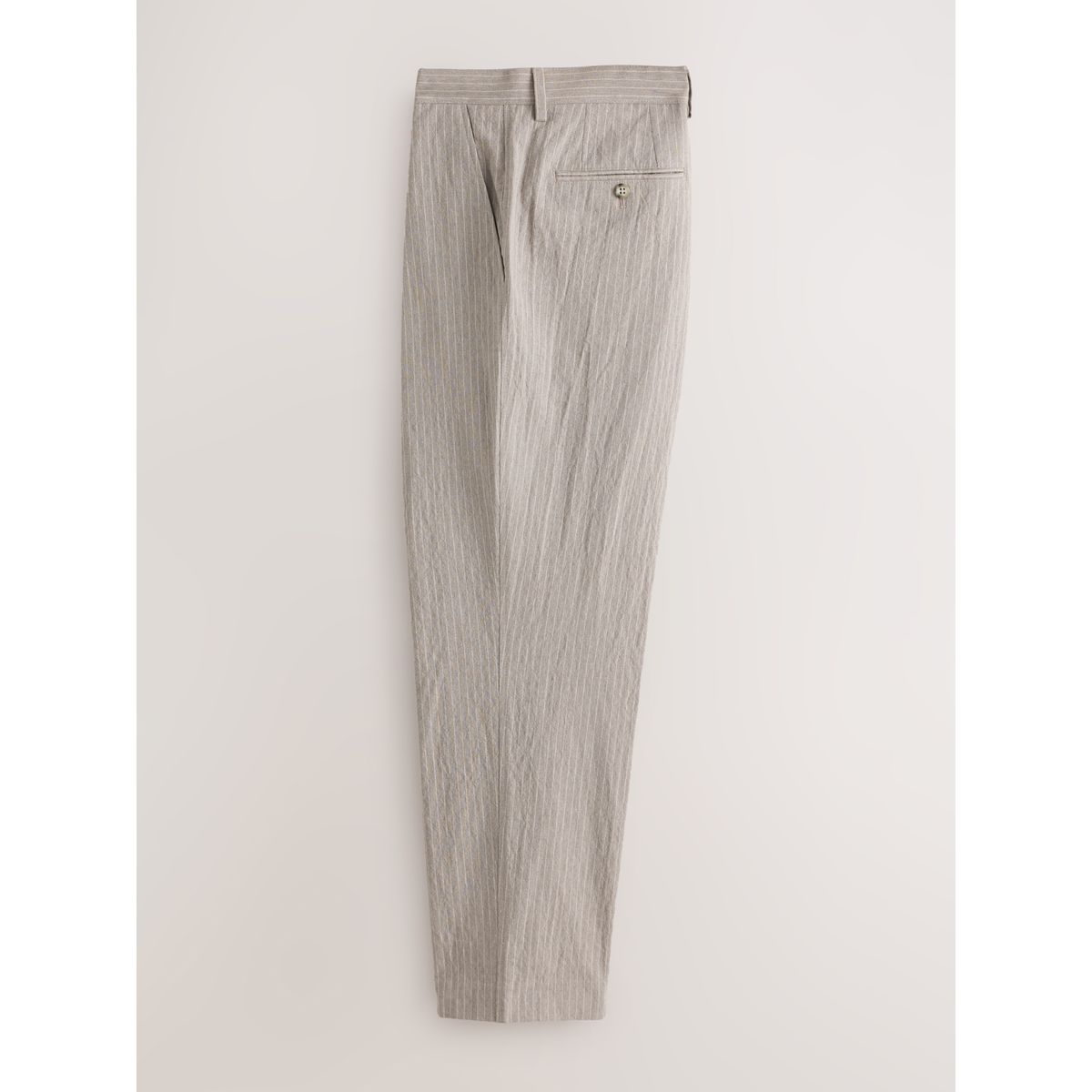 Pantalon de costume relaxed en coton mélangé grège, NEXT