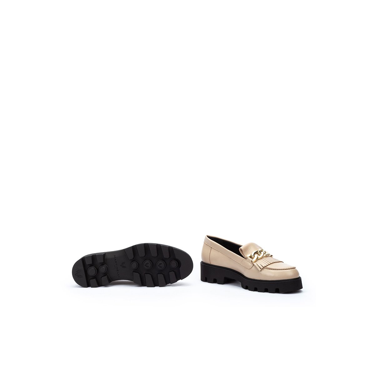 Mocassins cuir Hermosilla stone, MARTINELLI