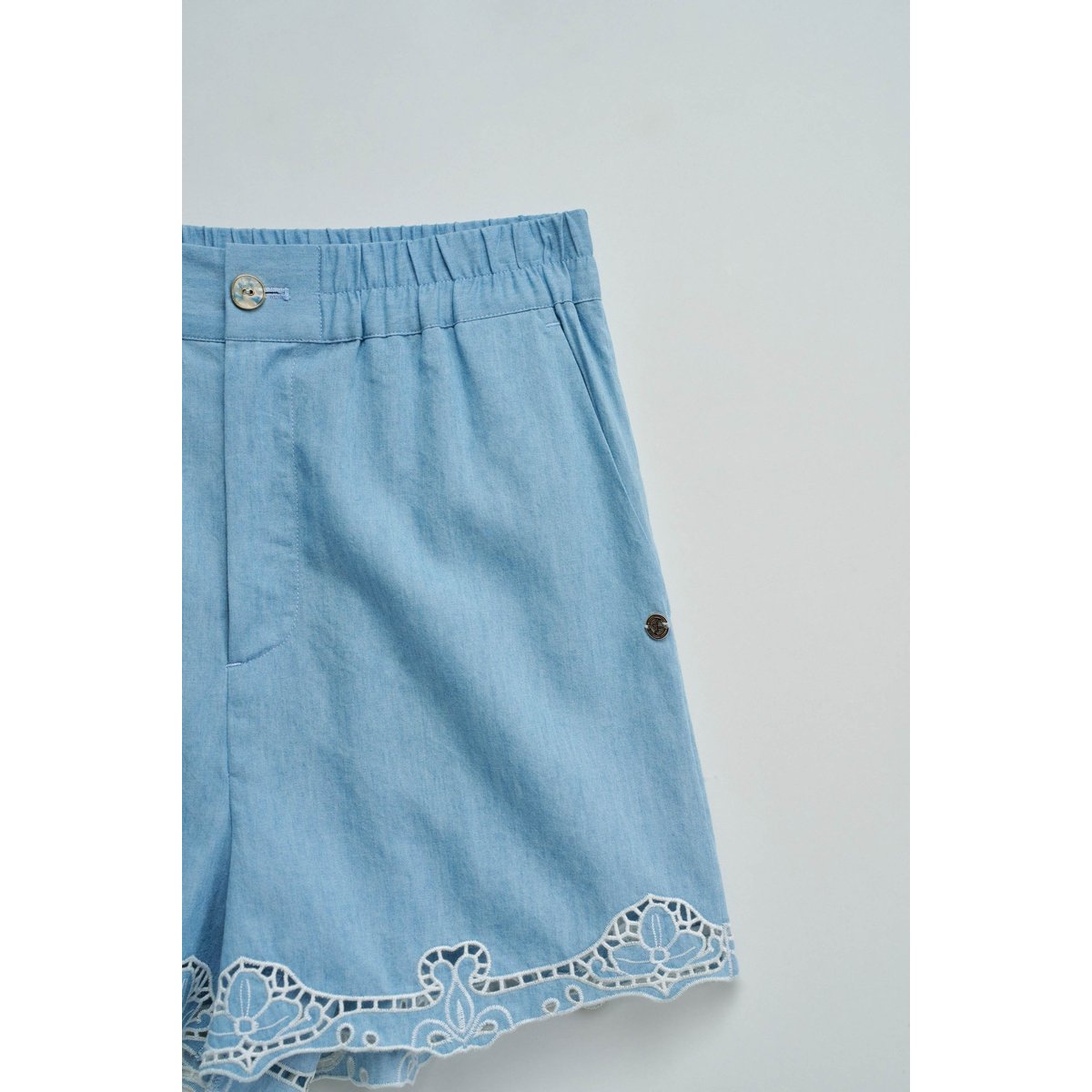 SHORTS AVEC BRODERIES bleu turquoise, SALSA JEANS