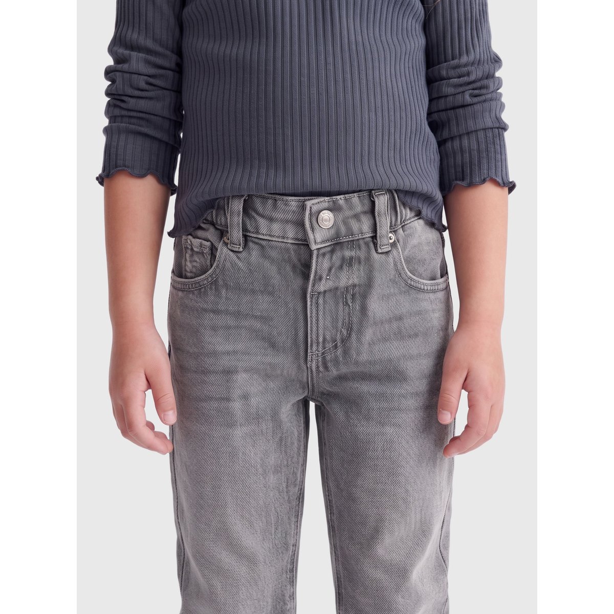 Jean Coupe Droite medium grey denim, KIDS ONLY
