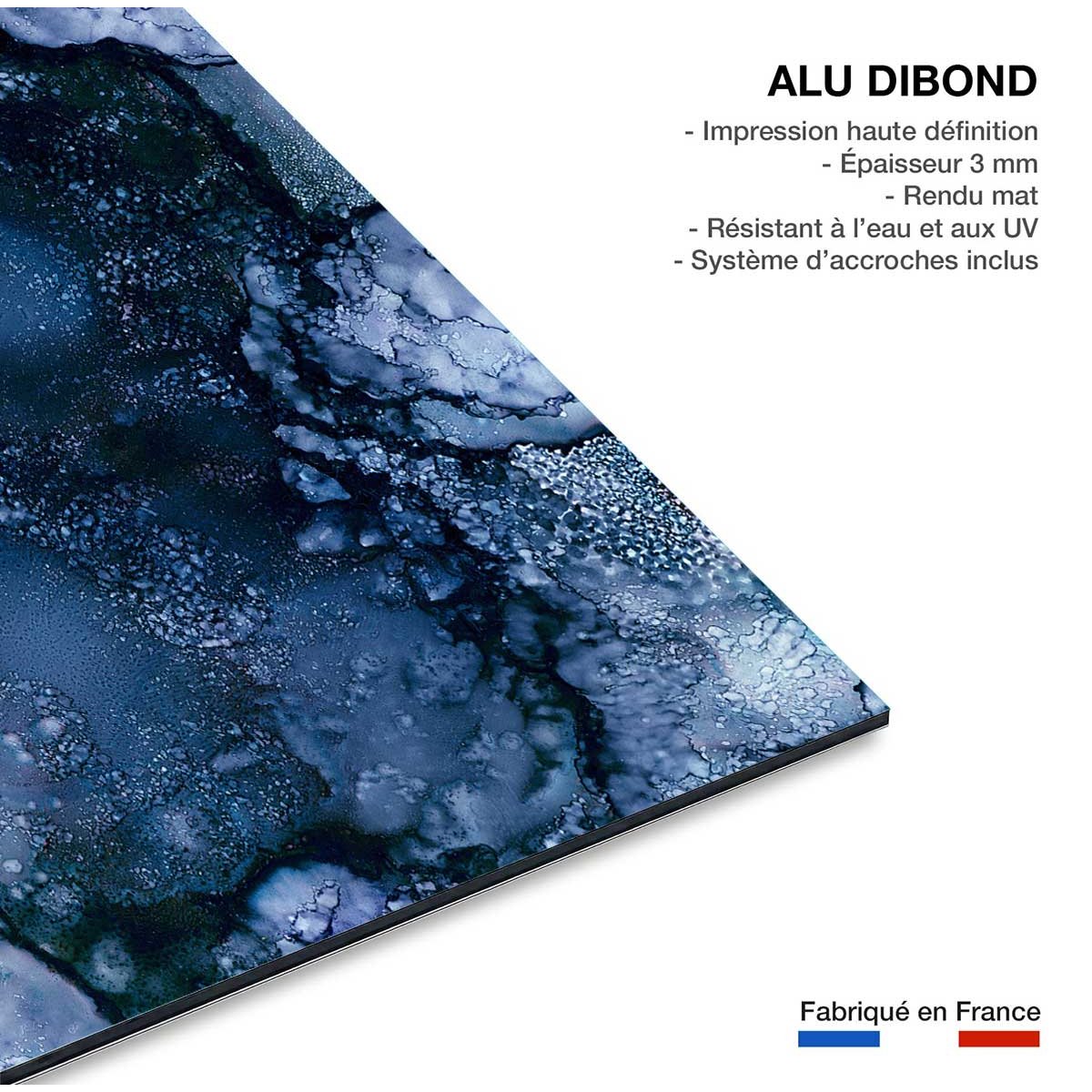 Tableau blue space tableau alu dibond, HEXOA