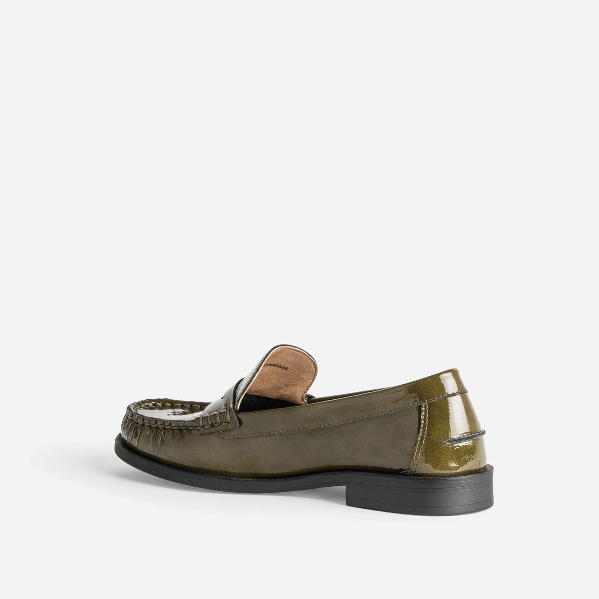Mocassin en cuir GASTONNE vert olive, ERAM