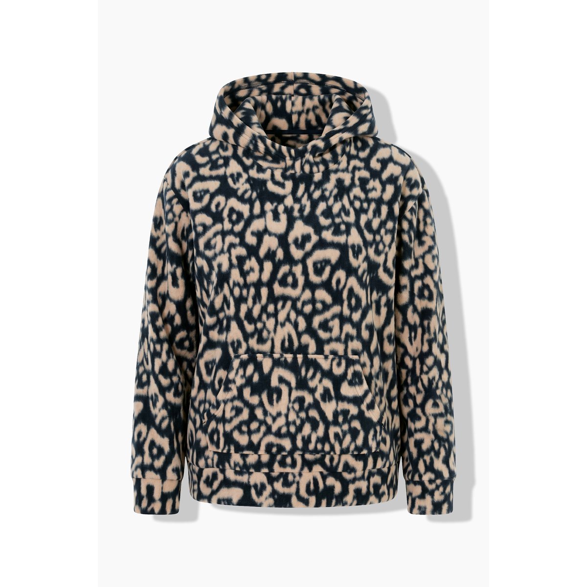 Sweat-shirt à capuche en polaire marine, ULLA POPKEN