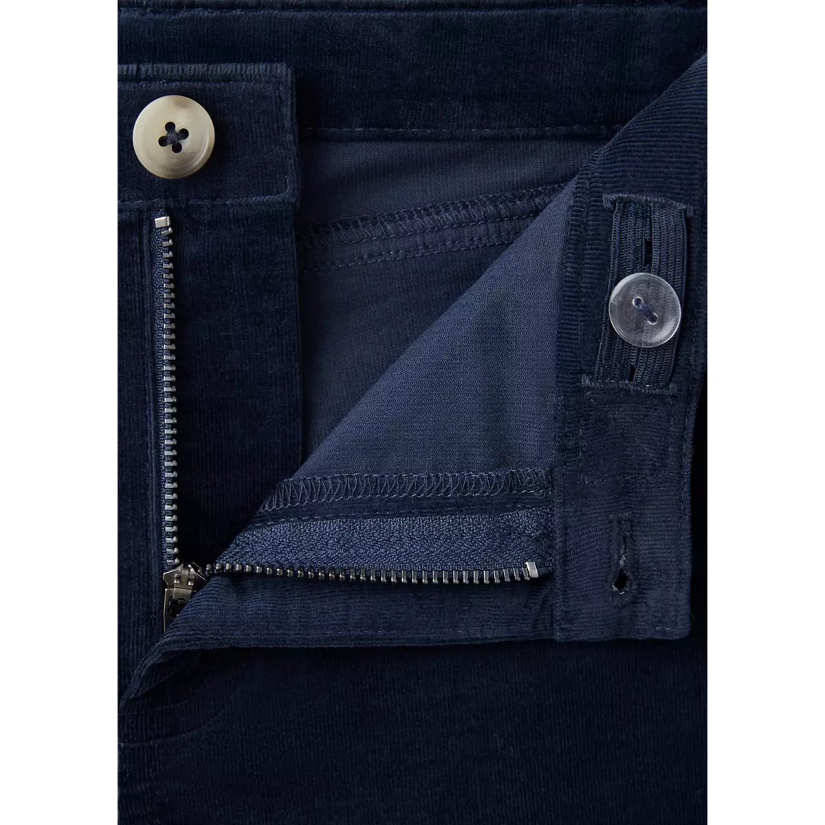 Pantalon droit velours côtelé bleu marine, MANGO KIDS