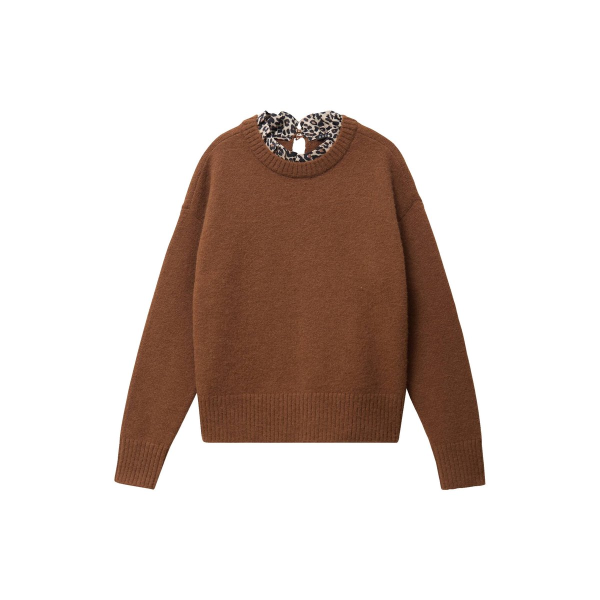 Pull col rond marron foncé, BREAL