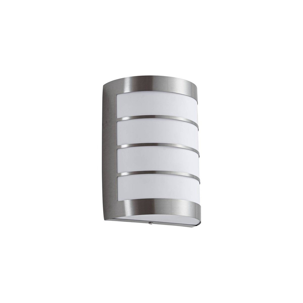 Applique extérieure en inox moderne, Noyan acier inoxydable, blanc, LINDBY