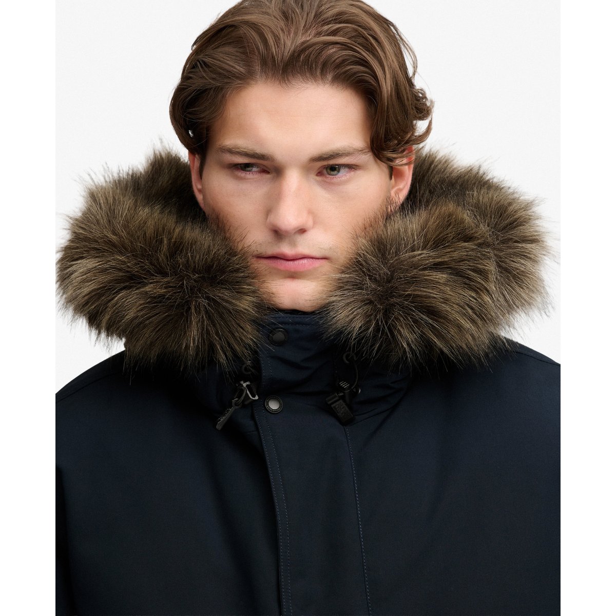 Bomber Everest en imitation fourrure bleu marine éclipse, SUPERDRY