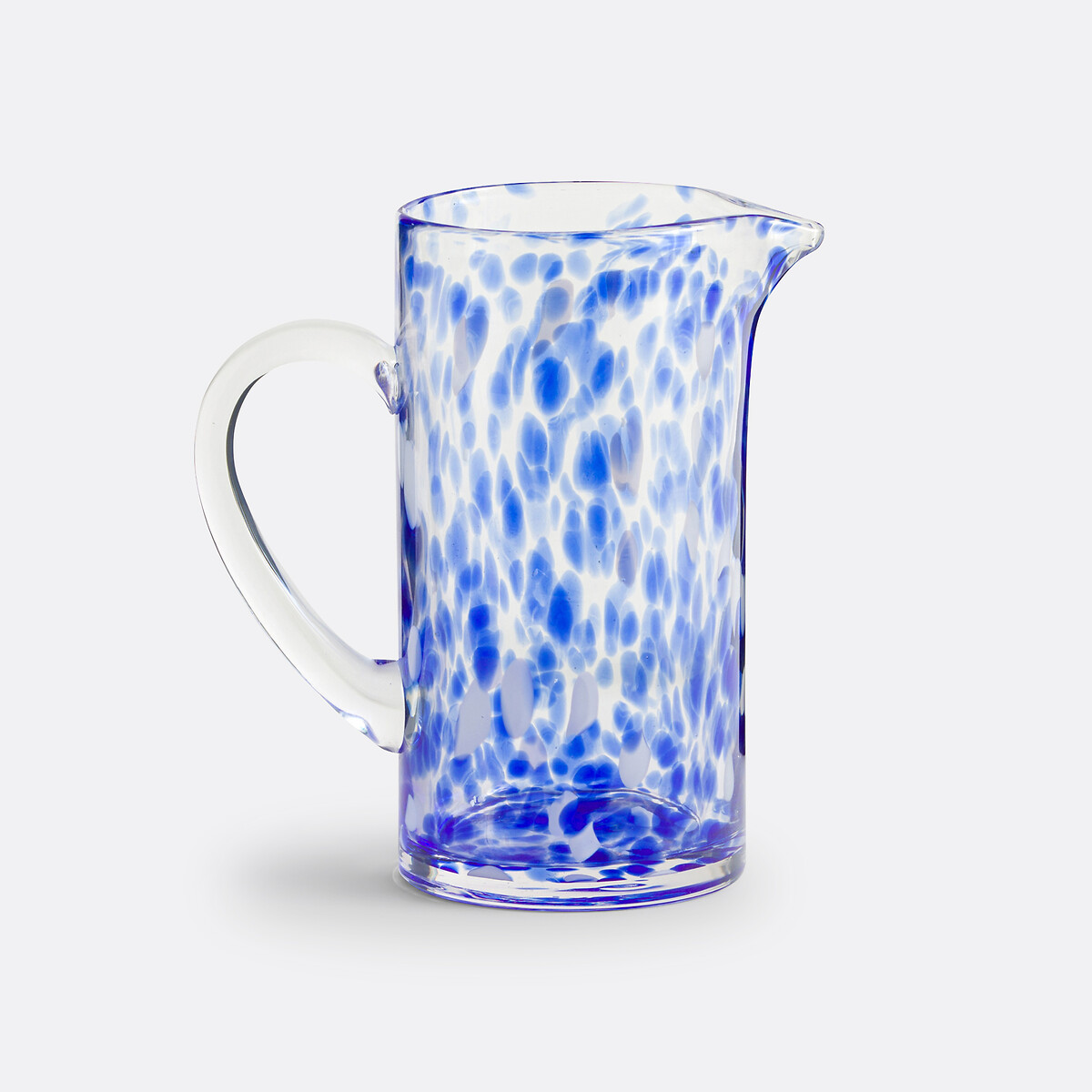 Carafe en verre moucheté, Dotio bleu, LA REDOUTE INTERIEURS