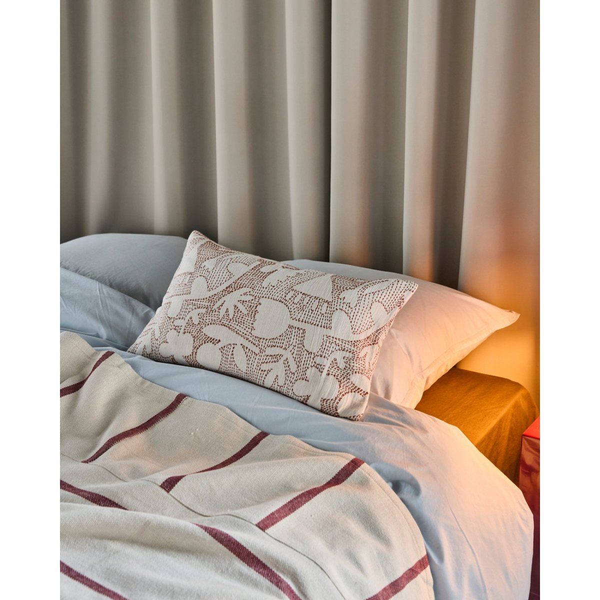 Housse de coussin Sari 50 x 30 cm blanc cassé, marron, HOUSE DOCTOR