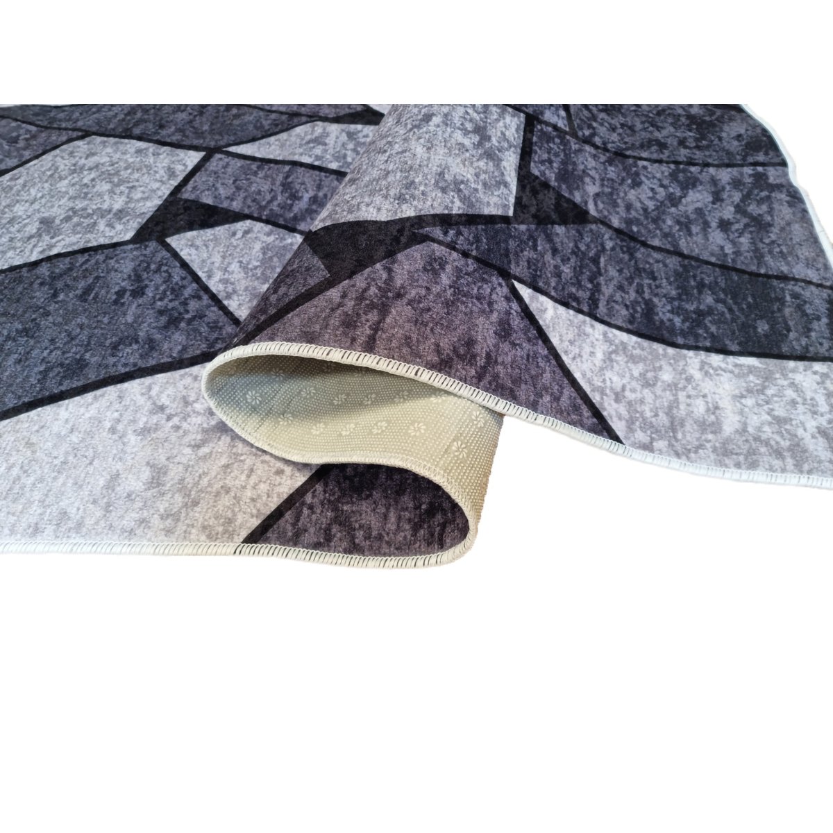 Tapis de salon Geometrique gris, EDEN