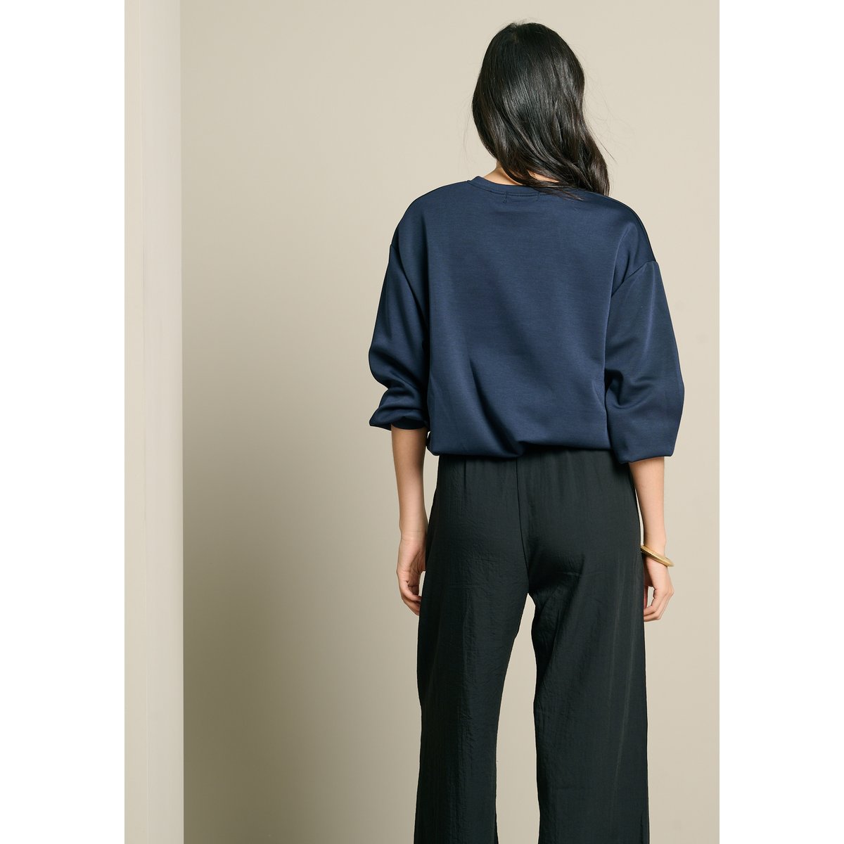 Sweat coupe ballon bleu marine, LOLALIZA