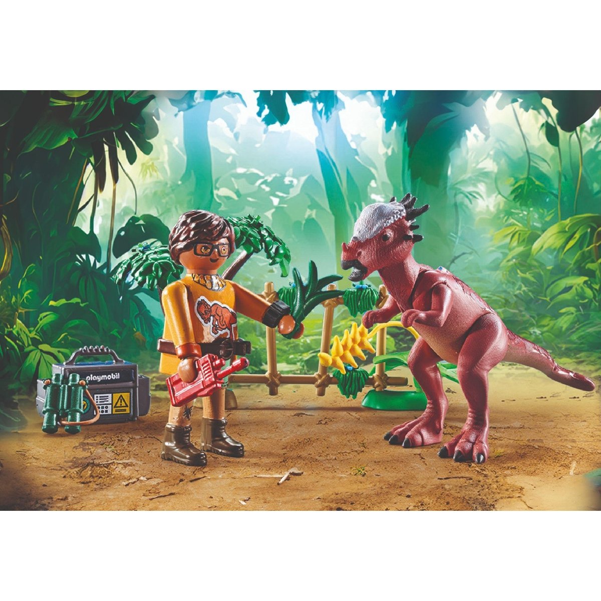 Stygimoloch avec chercheur, matériel d'observation multicolore, PLAYMOBIL