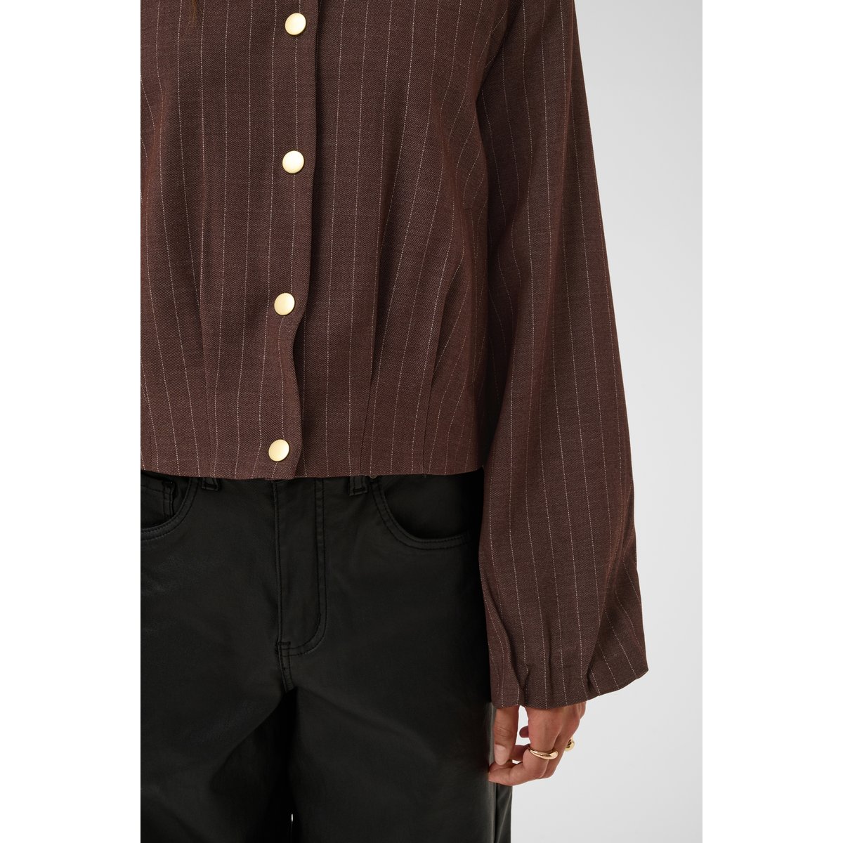 Veste marron java pinstriped, CREAM